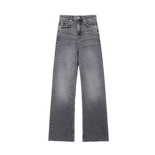 Blytthe - Lässige Denim - Hose - Gerader Schnitt - Jeans - Grau - Müller Mode