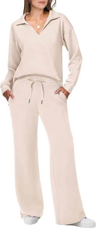 Briar - Lässiger Pullover & Hose - Reise - & Lounge - Set - Sets - Aprikose - Müller Mode