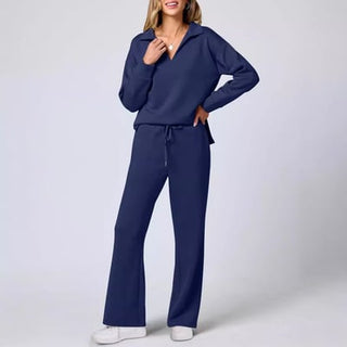 Briar - Lässiger Pullover & Hose - Reise - & Lounge - Set - Sets - Dunkelblau - Müller Mode
