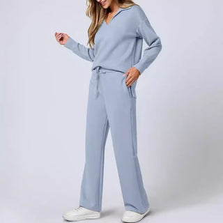 Briar - Lässiger Pullover & Hose - Reise - & Lounge - Set - Sets - Hellblau - Müller Mode