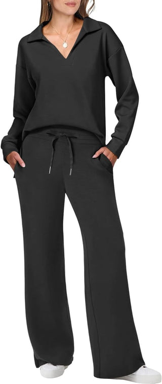 Briar - Lässiger Pullover & Hose - Reise - & Lounge - Set - Sets - Schwarz - Müller Mode