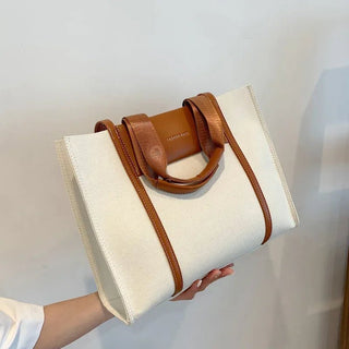 Brielle - Tragetasche aus Segeltuch - Großes Fassungsvermögen - Handtaschen - Schwarz - Müller Mode