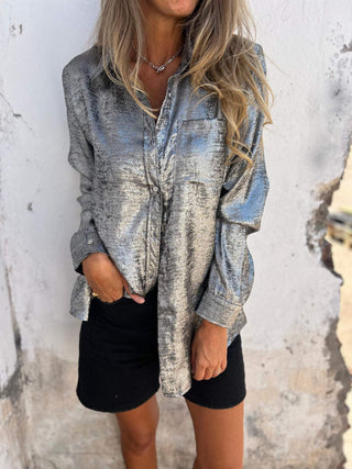 Britney - Bluse - Metallisches Oberteil - Bluse - Gold - Müller Mode