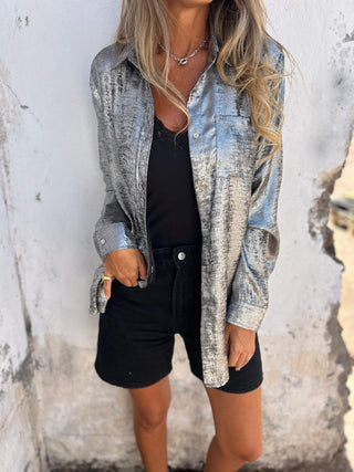 Britney - Bluse - Metallisches Oberteil - Bluse - Gold - Müller Mode