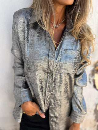 Britney - Bluse - Metallisches Oberteil - Bluse - Gold - Müller Mode