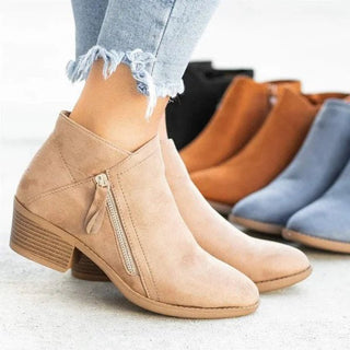 Camila - Bequeme Lederstiefel für Frauen - Stiefel - Beige - Müller Mode