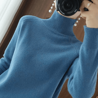 Camilla - Rollkragenpullover - Strickwaren - Blau - Müller Mode