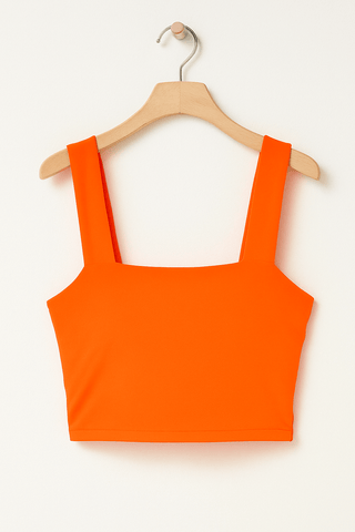 Carla Spaghettiträger Top mit Square Neck - Tops - Orange - Müller Mode