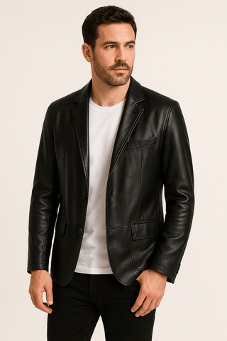 Carsten Klassische Lederjacke - Lederjacken - Schwarz - Müller Mode
