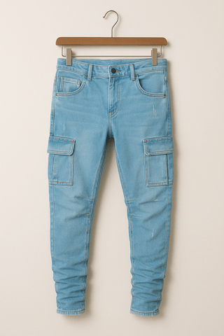 Casper Dehnbare Cargo - Jeans - Jeans - Blau - Müller Mode