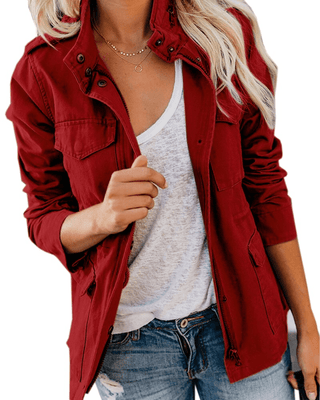 Chantal Jacke mit Reißverschluss und Brusttaschen - Jacken - Rot - Müller Mode