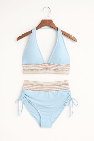 Charlotte Bikini Set mit Häkelbund - Bademode - Blau - Müller Mode