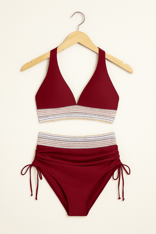 Charlotte Bikini Set mit Häkelbund - Bademode - Burgund - Müller Mode