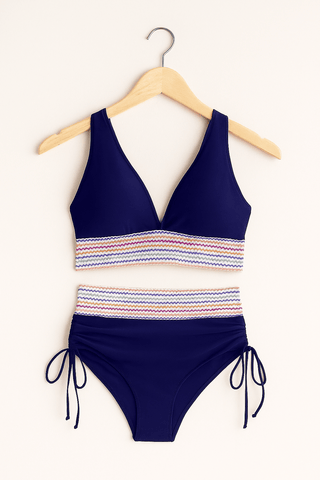 Charlotte Bikini Set mit Häkelbund - Bademode - Dunkelblau - Müller Mode
