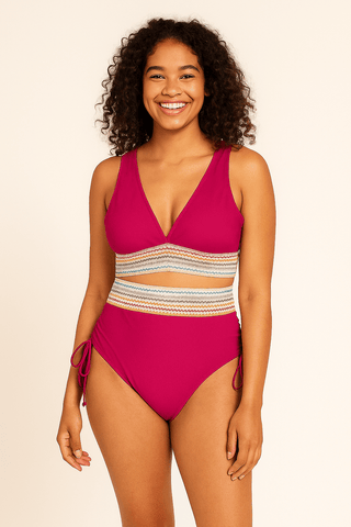 Charlotte Bikini Set mit Häkelbund - Bademode - Rosa - Müller Mode