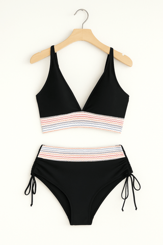 Charlotte Bikini Set mit Häkelbund - Bademode - Schwarz - Müller Mode