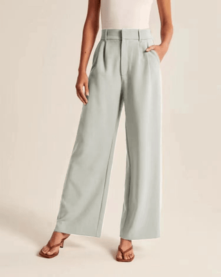 Charmaine - Arbeitshose - Bequemer Weitbeinschnitt - Stoffhosen - Blau - Müller Mode