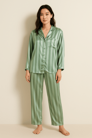 Christabel Gestreiftes Pyjama - Set - Unterwäsche & Nachtwäsche - Rosa - Müller Mode