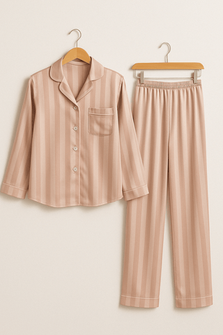 Christabel Gestreiftes Pyjama - Set - Unterwäsche & Nachtwäsche - Rosa - Müller Mode