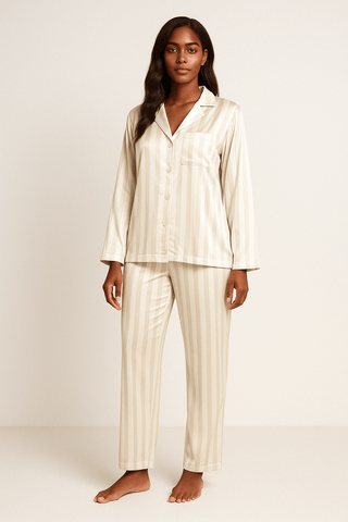 Christabel Gestreiftes Pyjama - Set - Unterwäsche & Nachtwäsche - Schwarz - Müller Mode