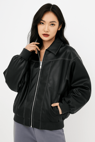 Clementine Übergroße Jacke - Leichte Jacken - Schwarz - Müller Mode