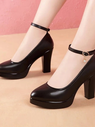 Cordelia - Plateau - Pumps - Lederabsätze - Pumps - Schwarz - Müller Mode