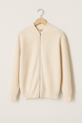 Daniel Strickjacke mit Reißverschluss - Strickwaren - Beige - Müller Mode