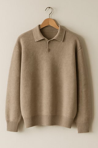 Declan Strickpullover mit Polokragen - Strickwaren - Beige - Müller Mode