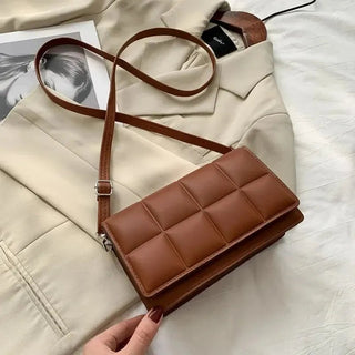 Delilah - Leder - Umhängetasche - Luxuriöser quadratischer Stil - Schultertaschen - Braun - Müller Mode