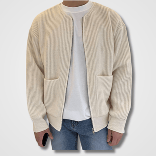 Dennis - Velvet Vest für Herren - Strickwaren - Beige - Müller Mode