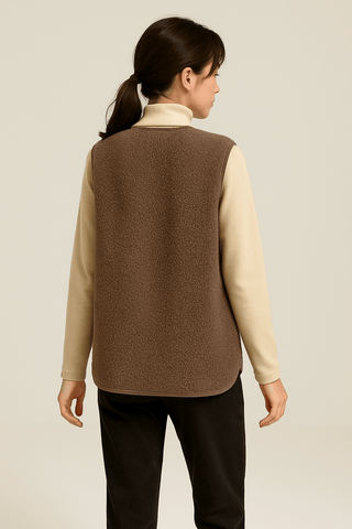 Dione Plüsch - Weste - Blazers - Khaki dunkel - Müller Mode