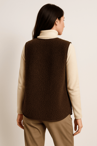 Dione Plüsch - Weste - Blazers - Khaki dunkel - Müller Mode