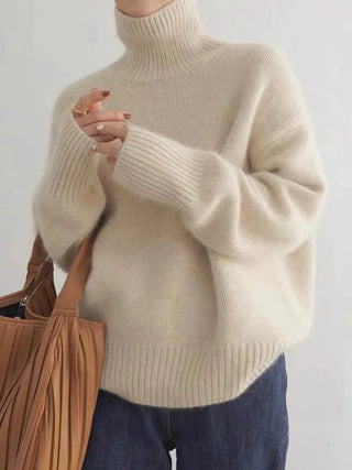 Dionella - Strickpullover - Rollkragen - Strickwaren - Beige - Müller Mode