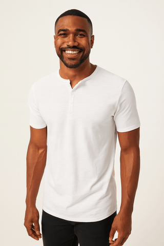 Dirk Henley - Shirt mit Knopfleiste - Hemden - Weiß - Müller Mode