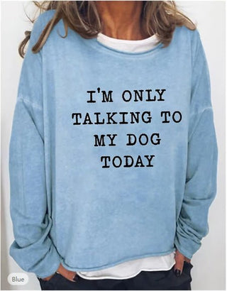 Dogtalk Statement - Pullover - Sweatshirts & Hoodies - Blau - Müller Mode