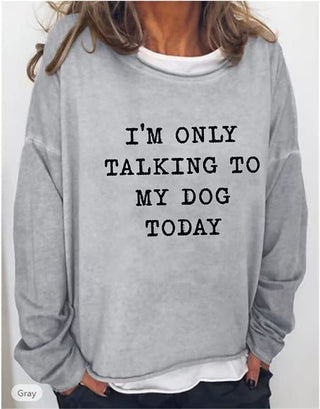 Dogtalk Statement - Pullover - Sweatshirts & Hoodies - Grau - Müller Mode