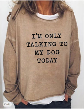 Dogtalk Statement - Pullover - Sweatshirts & Hoodies - Khaki - Müller Mode
