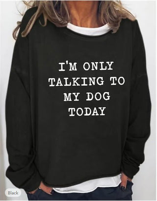 Dogtalk Statement - Pullover - Sweatshirts & Hoodies - Schwarz - Müller Mode