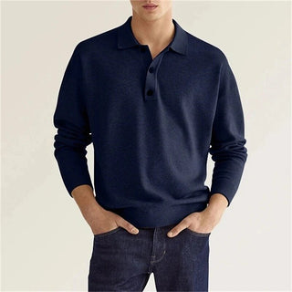 Elias - Poloshirt - Lange Ärmel - Polos - Blau - Müller Mode