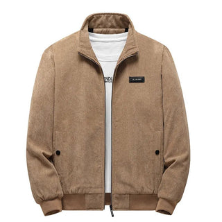 Elias - Retro - Samt - Sherpa - Jacke - Leichte Jacken - Beige - Müller Mode