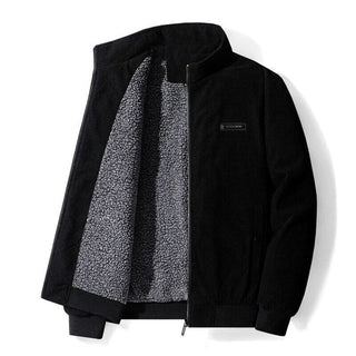 Elias - Retro - Samt - Sherpa - Jacke - Leichte Jacken - Schwarz - Müller Mode