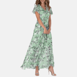 Elina - Geblümtes Kleid - Sommer - Kleider - Grün - Müller Mode