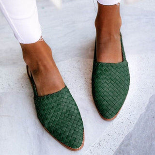 Eliza Geflochtene Slingback - Flats - Sandalen & Hausschuhe - Grun - Müller Mode