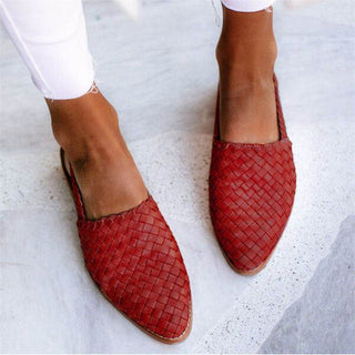 Eliza Geflochtene Slingback - Flats - Sandalen & Hausschuhe - Rot - Müller Mode