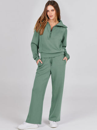 Ellen Pullover und Hosen Set - Sets - Armeegrün - Müller Mode
