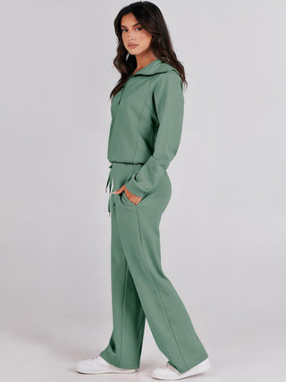 Ellen Pullover und Hosen Set - Sets - Armeegrün - Müller Mode