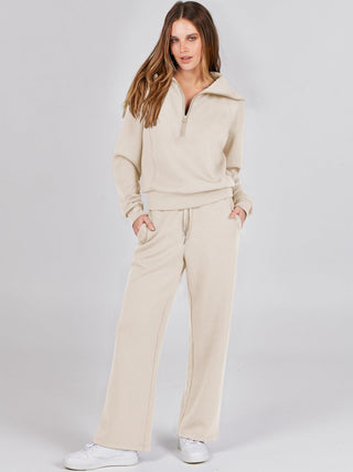 Ellen Pullover und Hosen Set - Sets - Beige - Müller Mode