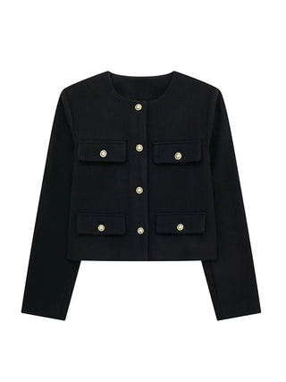 Elsie - Klassischer Tweed - Blazer - Herbstmode - Blazers - Schwarz - Müller Mode