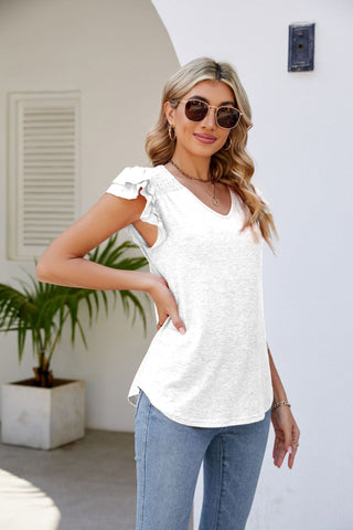 Emely Bluse mit Rüschenärmeln - Bluse - Weiß - Müller Mode