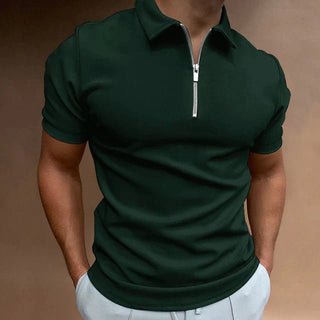 Emil Kurzarm - Poloshirt mit Reißverschluss - Polos - Grün - Müller Mode